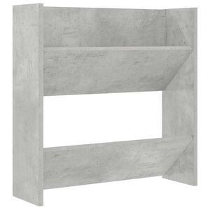 vidaXL Sapateira de parede 60x18x60 cm contraplacado cinzento cimento