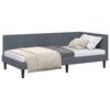 vidaXL Estrutura de Cama de Canto Cinza Escuro 100 x 200 cm Veludo