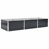 vidaXL Canteiro elevado jardim a&ccedil;o galvanizado 240x80x45cm antracite