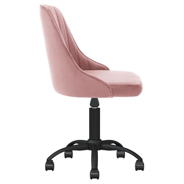 vidaXL Cadeiras de jantar girat&oacute;rias 2 pcs veludo rosa