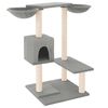 vidaXL &Aacute;rvore p/ gatos c/ postes arranhadores 82 cm cinzento-claro