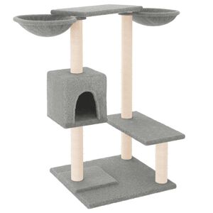 vidaXL &Aacute;rvore p/ gatos c/ postes arranhadores 82 cm cinzento-claro