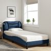 vidaXL Cama com colch&atilde;o Hvar 90x190 cm tecido azul