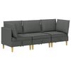 vidaXL Conjunto de sof&aacute; modular com armazenamento 3 unid. Tecido