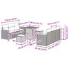 vidaXL Conjunto de Sof&aacute; de Jardim 11 pcs Preto e Creme vime PE