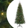 vidaXL &Aacute;rvore de Natal Artificial com 300 LEDs Verde 240 cm PE e PVC