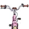 vidaXL Bicicleta Infantil 18 Polegadas para 5-7 anos Rosa Claro