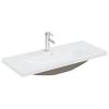 vidaXL Lavat&oacute;rio embutido c/ torneira 91x39x18 cm cer&acirc;mica branco