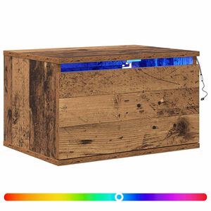 vidaXL Arm&aacute;rio de Cama Montado na Parede Madeira antiga