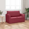 vidaXL Sof&aacute;-Cama 110cm Vinho Vermelho Couro Artificial