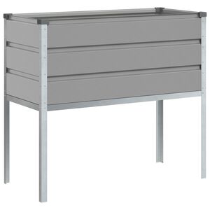 vidaXL Floreira Cinzento-claro 100 x 45 x 90 cm A&ccedil;o Galvanizado