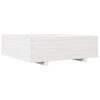 vidaXL Vaso/floreira de jardim 80x80x26,5 cm pinho maci&ccedil;o branco