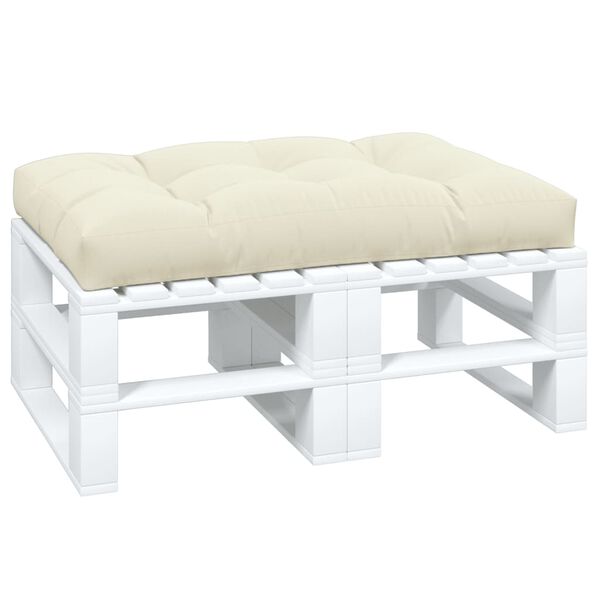 vidaXL Almofad&atilde;o para sof&aacute; de paletes 120x80x12 cm tecido creme
