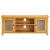 vidaXL M&oacute;vel de TV 120x35x48 cm madeira de carvalho maci&ccedil;a