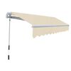 vidaXL Toldo dobrável manual 300 cm creme