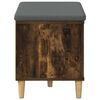 vidaXL Banco de Hall com almofada Carvalho Defumado 60 x 38 x 46 cm