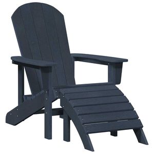 vidaXL Cadeira Adirondack Azul Marinho 82 x 74 x 92 cm HDPE