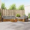 vidaXL Conjunto de Sof&aacute;s para Exterior 6 pcs Cinza Natural e Claro