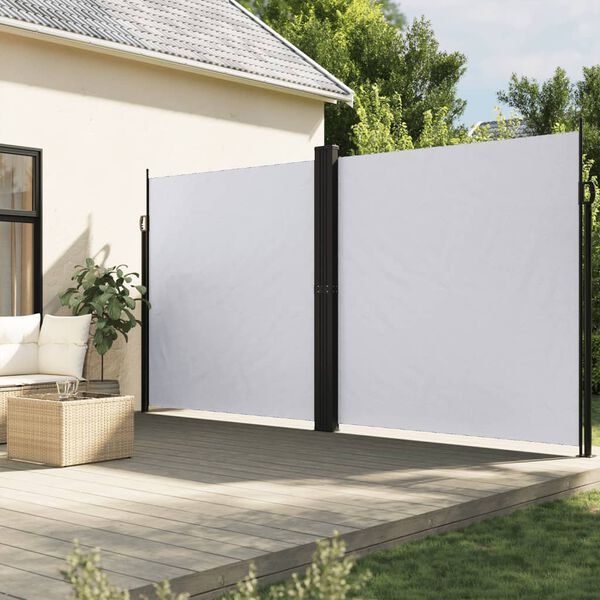 vidaXL Toldo lateral retrátil 220x1000 cm branco