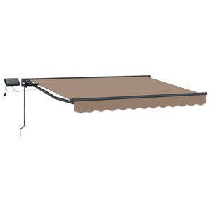vidaXL Estrutura de Toldo Manual com LEDs 3,5 x 2 m