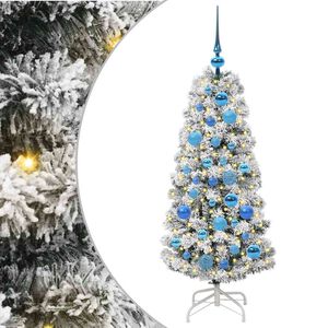 vidaXL &Aacute;rvore de Natal Articulada Artificial Verde e Branco 120 cm