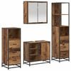 vidaXL Conjunto de M&oacute;veis para Banheiro com porta 4 pcs Madeira Antiga