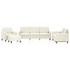 vidaXL 4 pcs conjunto de sof&aacute;s veludo cor creme