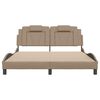 vidaXL Estrutura de cama Viana sem colch&atilde;o 160x200 cm couro artificial cappuccino