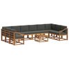 vidaXL Conjunto de Sof&aacute;s para Exterior 11 pcs Natural e Antracite