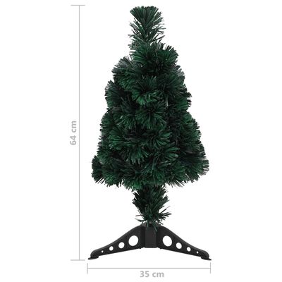 vidaXL Árvore de Natal artificial fina c/ suporte 64 cm fibra ótica