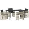vidaXL Conjunto de Jantar para Jardim 5 unid. Cinzento-claro