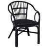 vidaXL Cadeira Empilh&aacute;vel Preto 58 x 60 x 81 cm Vime