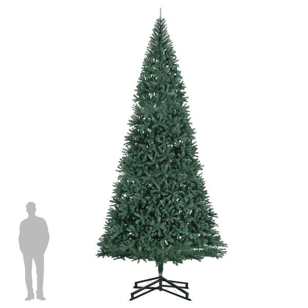 vidaXL Árvore de Natal artificial com suporte 500 cm PVC verde
