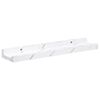 vidaXL Prateleira de Parede 4 pcs M&aacute;rmore Branco 40 x 9 x 3 cm