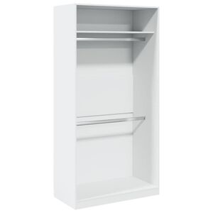 vidaXL Roupeiro 100x50x200 cm contraplacado branco