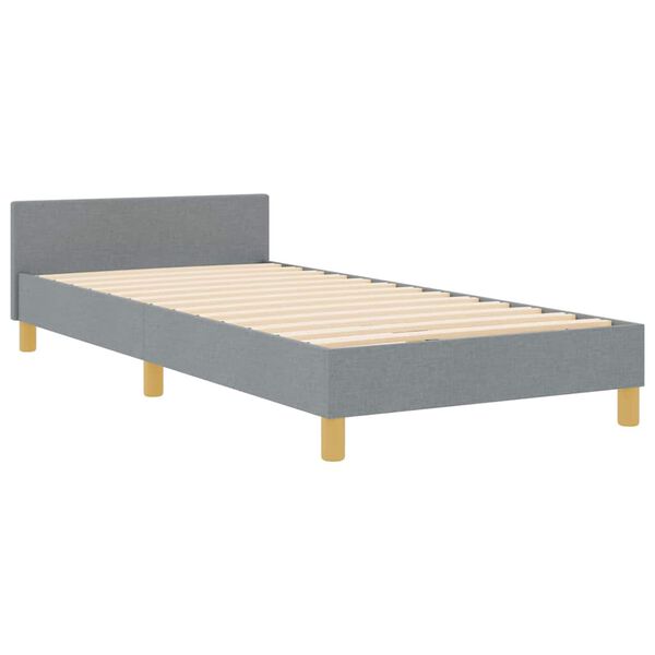 vidaXL Estrutura da Cama Cinzento-claro 90 x 200 cm tecido