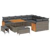 vidaXL Conjunto de Sof&aacute; de Jardim com almofada 12 pcs Cinzeto