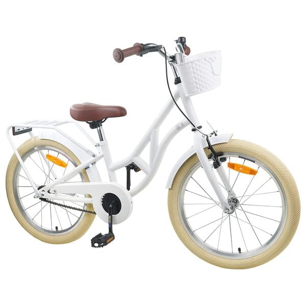 vidaXL Bicicleta Infantil 20 Polegadas 6-11 Branco