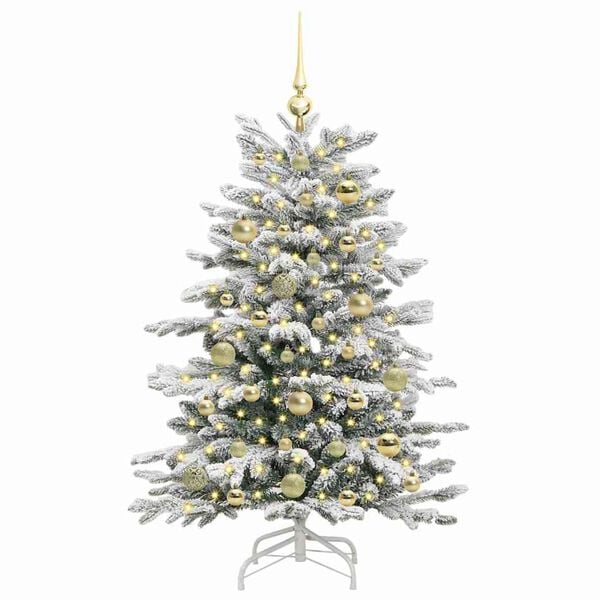 vidaXL &Aacute;rvore de Natal Articulada Artificial Branco 120 cm PE e PVC