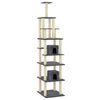 vidaXL &Aacute;rvore p/ gatos c/ postes arranhadores sisal 216cm cinza-escuro