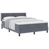 vidaXL Cama Box com colch&atilde;o Cinza Escuro 200 x 140 cm Poli&eacute;ster