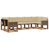 vidaXL Conjunto de Sof&aacute;s para Exterior 7 pcs Natural e Bege