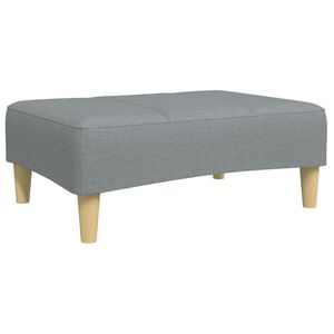 vidaXL Apoio de p&eacute;s 77x55x31 cm tecido cinzento-claro
