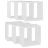 vidaXL Prateleiras de parede em forma de cubo 6 pcs 26x15x26 cm branco