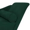 vidaXL Chaise longue com almofad&otilde;es veludo verde-escuro