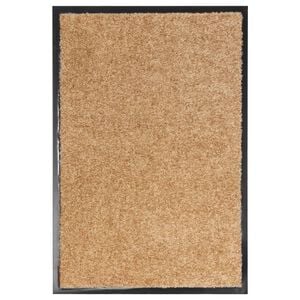vidaXL Tapete de porta lav&aacute;vel 40x60 cm creme