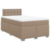 vidaXL Cama boxspring c/ colch&atilde;o 120x190cm couro artificial cappuccino