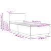vidaXL Estrutura da Cama Preto 100 x 200 cm Madeira processada