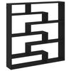 vidaXL Estante parede c&uacute;bica 7 compartimentos derivados madeira preto