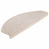 vidaXL Tapetes de escada 30 pe&ccedil;as 65x24x4 cm cinza-claro semicircular grande